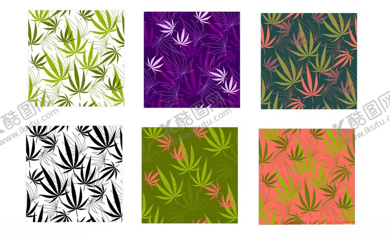 编号：96077704060216588716【酷图网】源文件下载-多彩植物图案无缝背景图