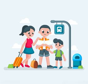 旅客游客卡通人物图片素材