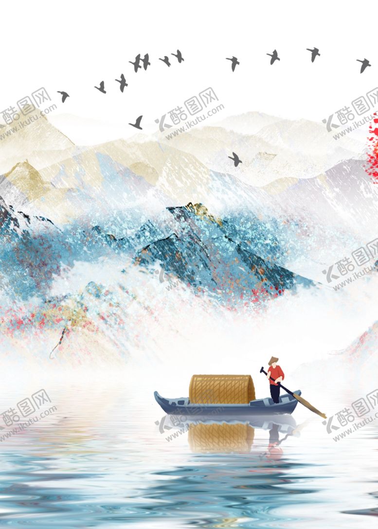 编号：45675207050357045394【酷图网】源文件下载-国画荷花