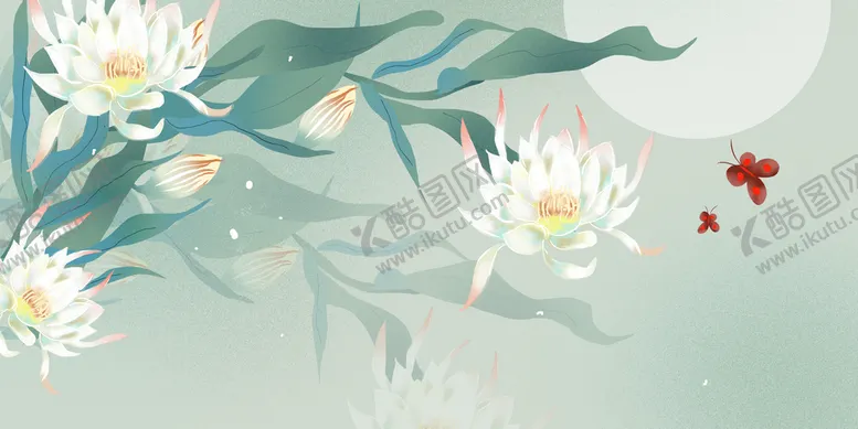 编号：19273409241921494859【酷图网】源文件下载-中式荷花背景