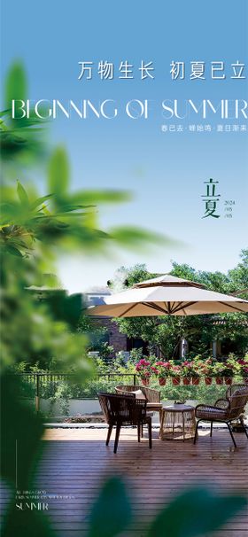 立夏海报地产院子二十四节气