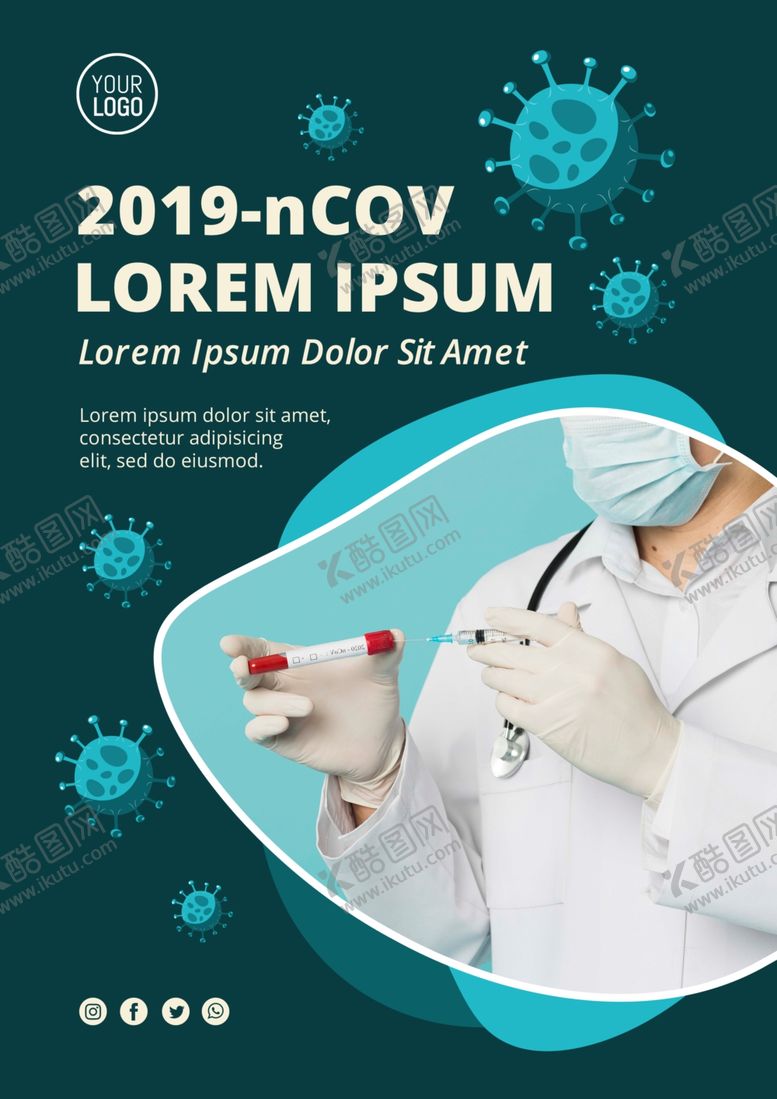 编号：63860009141043103718【酷图网】源文件下载-Covid19概念传单模板