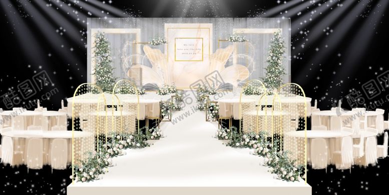 编号：99864109290955074510【酷图网】源文件下载-香槟色婚礼