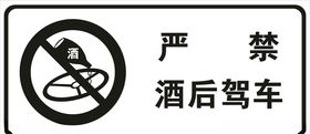 严禁酒后驾车标志