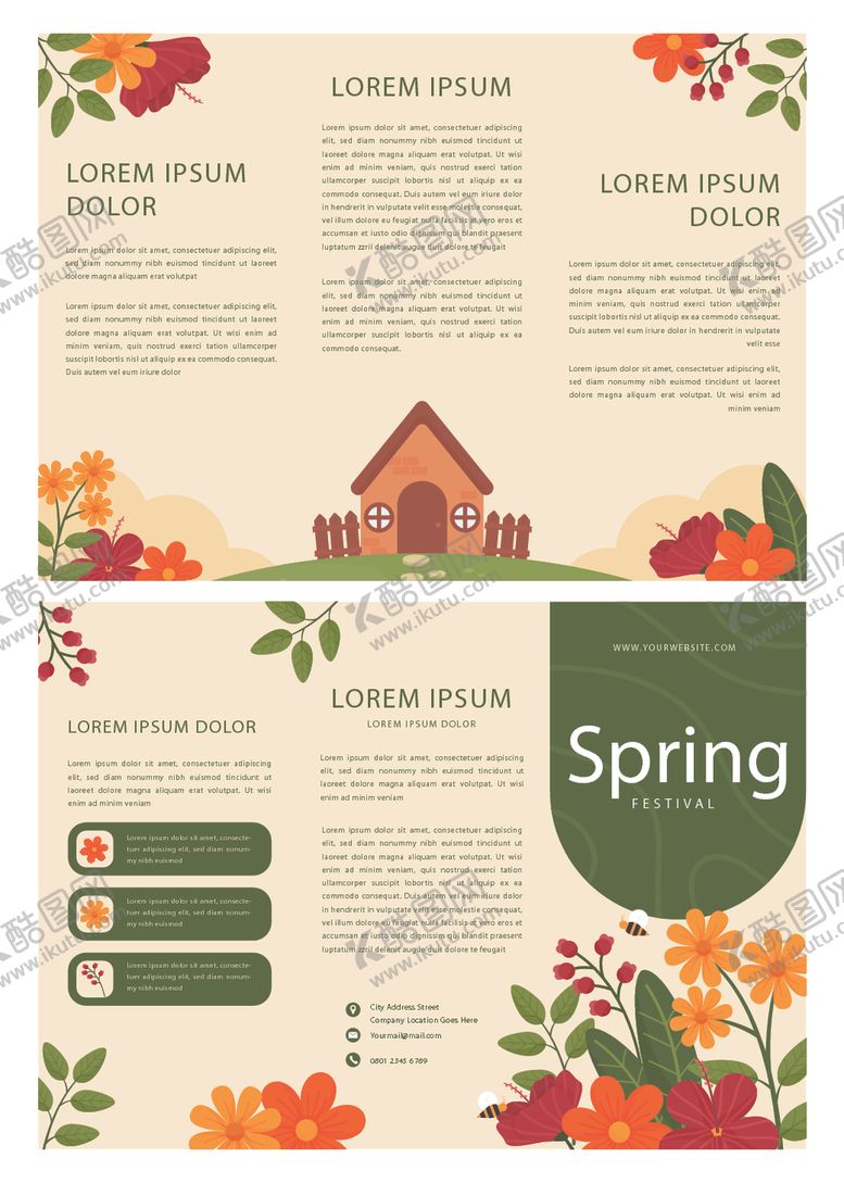 编号：57965210300811323621【酷图网】源文件下载-春季主题宣传页设计模板