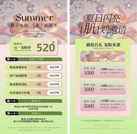 医美美业五一春夏活动促销充值海报