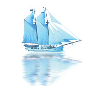 帆船企业合成背景素材