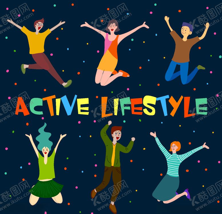 编号：67024810301621259484【酷图网】源文件下载-6款创意跳跃人物