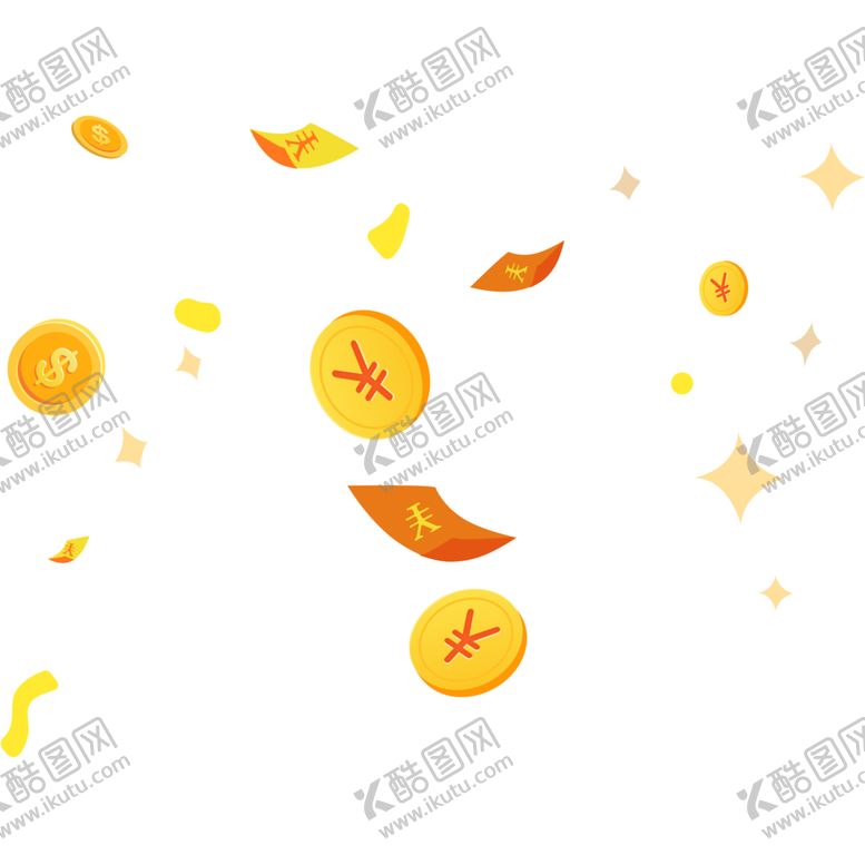 编号：86433511011804577496【酷图网】源文件下载-金币红包元素