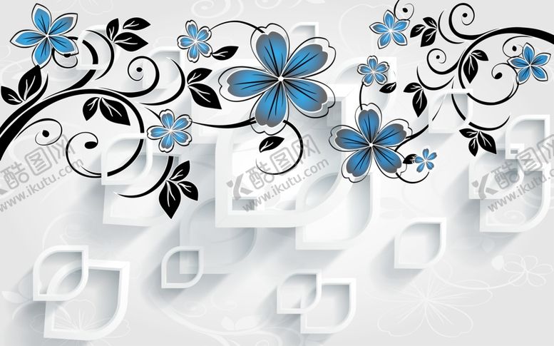 编号：40250409171712025927【酷图网】源文件下载-3D花背景墙