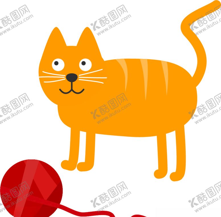 编号：80260507070147546283【酷图网】源文件下载-卡通猫咪玩毛线球