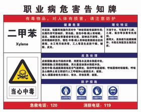 职业病危害告知牌