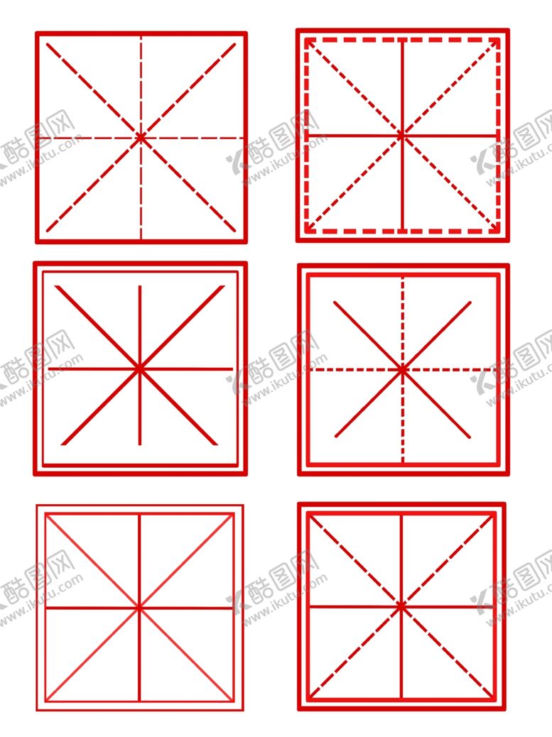 编号：37954109272003153774【酷图网】源文件下载-米字格