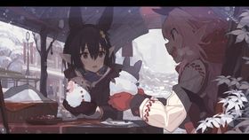 彩色人物插画动漫背景