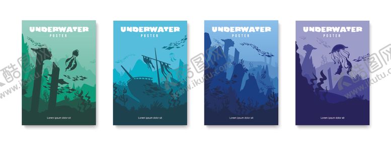 编号：41483011021124315190【酷图网】源文件下载-梦幻海洋风卡片设计素材