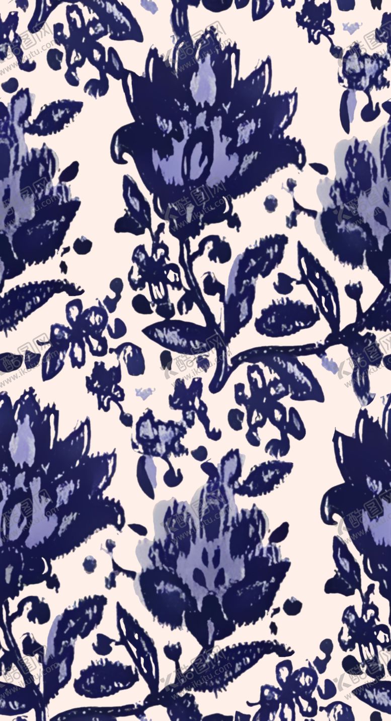 编号：28830004202308265969【酷图网】源文件下载-蓝白花卉图案纹理