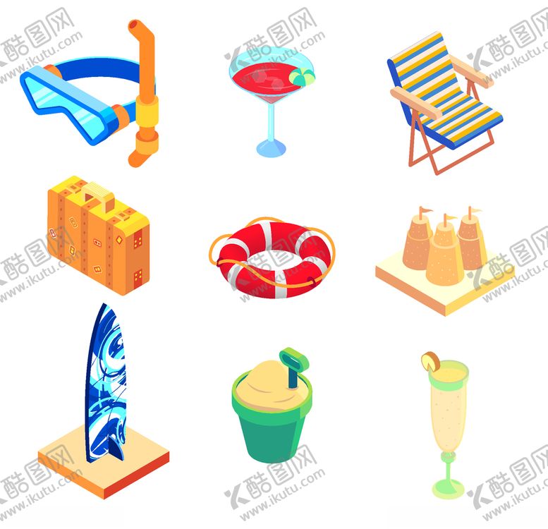 编号：40555807121216297263【酷图网】源文件下载-夏日元素