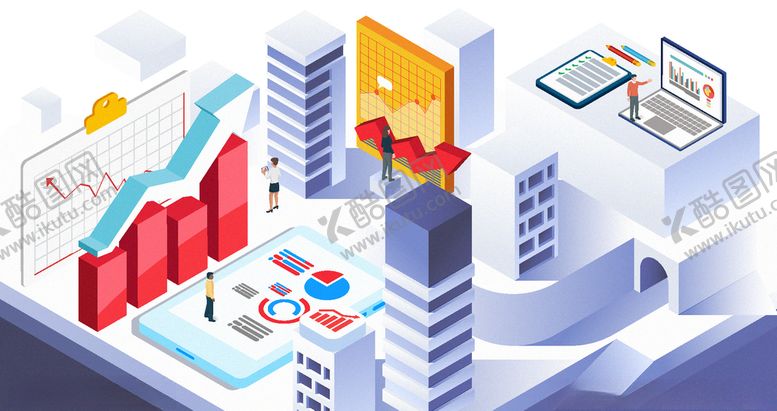 编号：57235910290700472264【酷图网】源文件下载-2.5D等距城市科技商业金融数