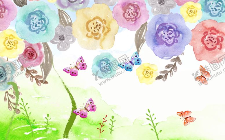 编号：22546610301358566802【酷图网】源文件下载-花朵背景墙