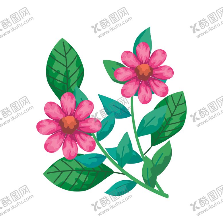 编号：13443004172317446157【酷图网】源文件下载-矢量手绘花朵