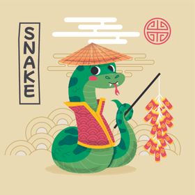 蛇年春节新卡通