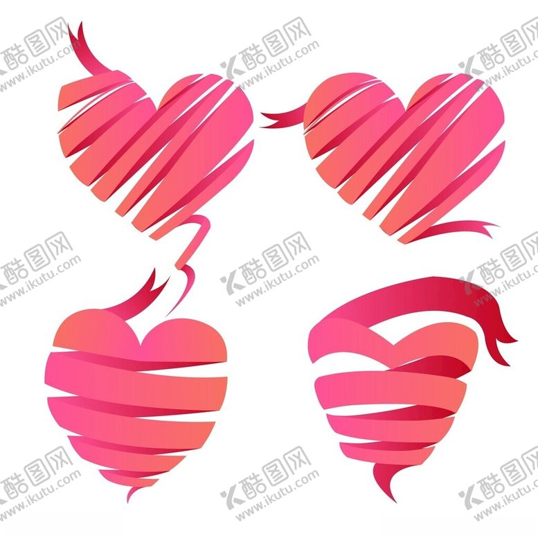编号：34343201191656199629【酷图网】源文件下载-丝带心形