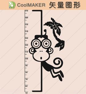 黑白卡通画矢量素材