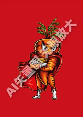 卡通角色插画怪兽动物牛