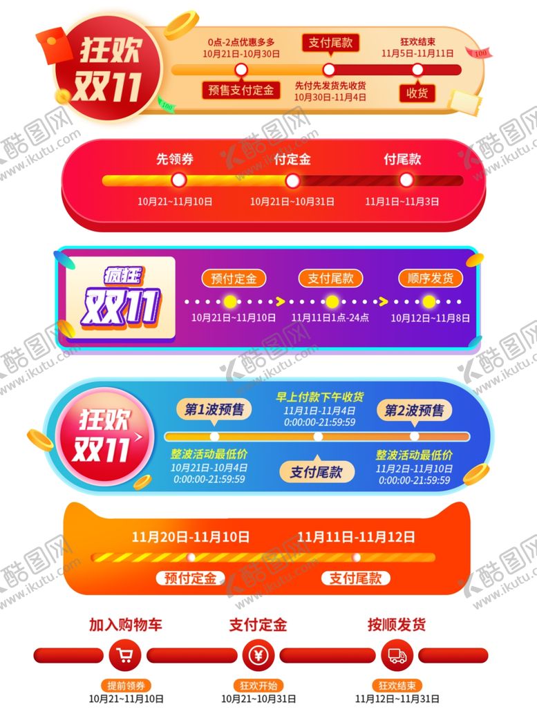 编号：54380811020504177274【酷图网】源文件下载-双11促销横幅设计模板