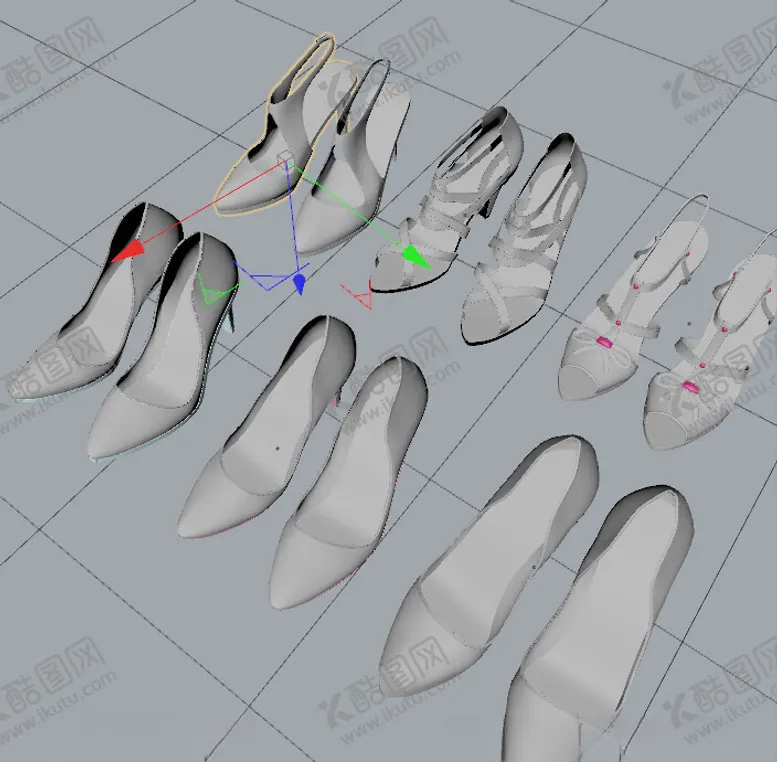 编号：20472902192020127205【酷图网】源文件下载-C4D模型鞋子
