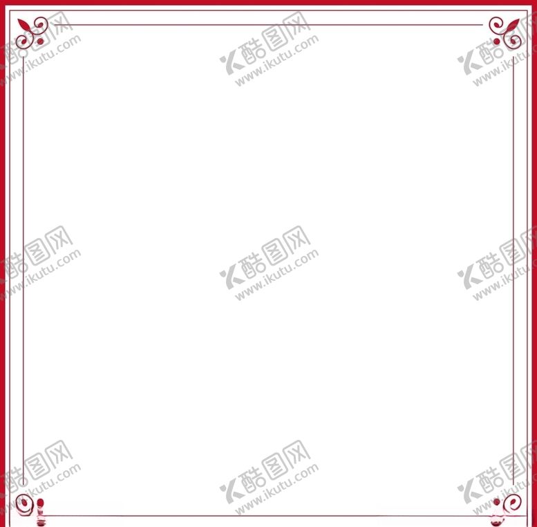 编号：57663009281706467475【酷图网】源文件下载-红色中国风简约矩形边框