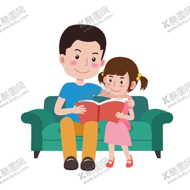 编号：78719310311100371533【酷图网】源文件下载-插画风父亲节孩子骑在父亲肩上