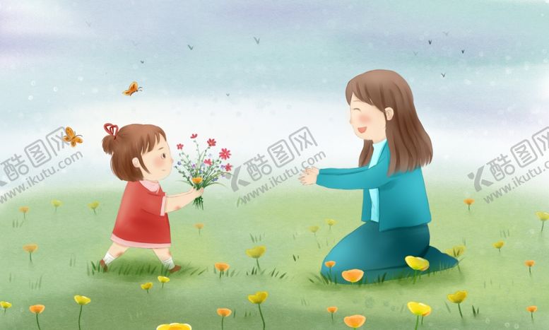 编号：24291710300959157890【酷图网】源文件下载-母亲节节日卡通插画背景素材