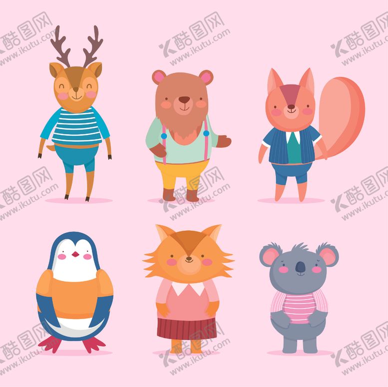 编号：85306809250726584462【酷图网】源文件下载-手绘动物