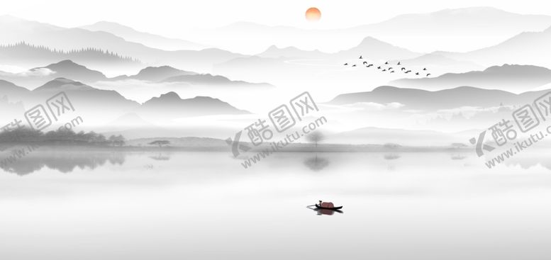 编号：91876512081406558519【酷图网】源文件下载-新中式山水画
