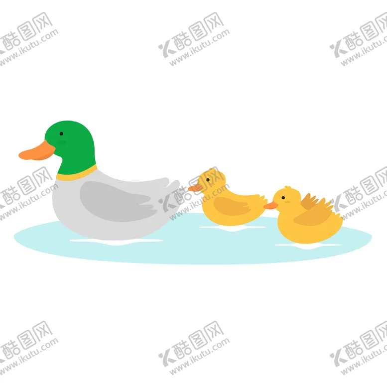 编号：35834110191116285570【酷图网】源文件下载-鸭妈妈带小鸭子