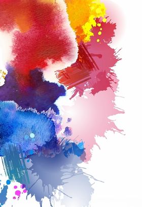 创意彩色油漆喷溅效果背景广告黑