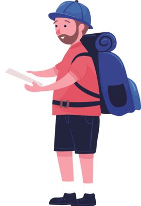 游客人背包旅行箱