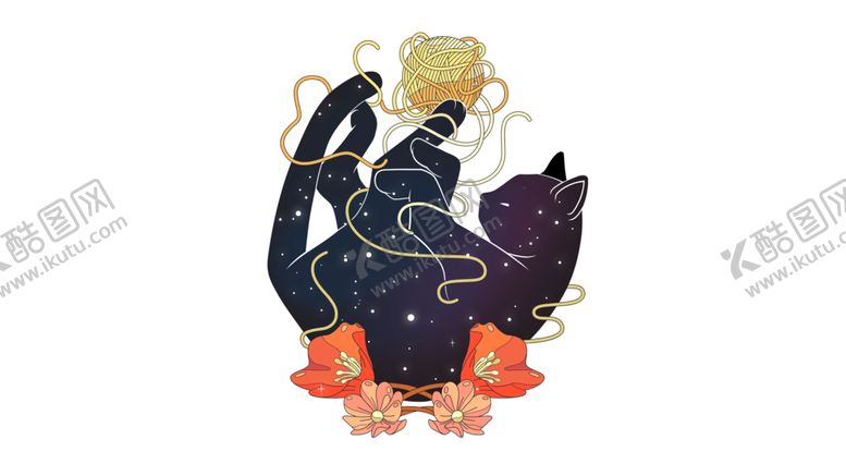 编号：90871610100444293419【酷图网】源文件下载-猫咪在玩球分享