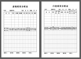 彩绘彩烧质量分析表