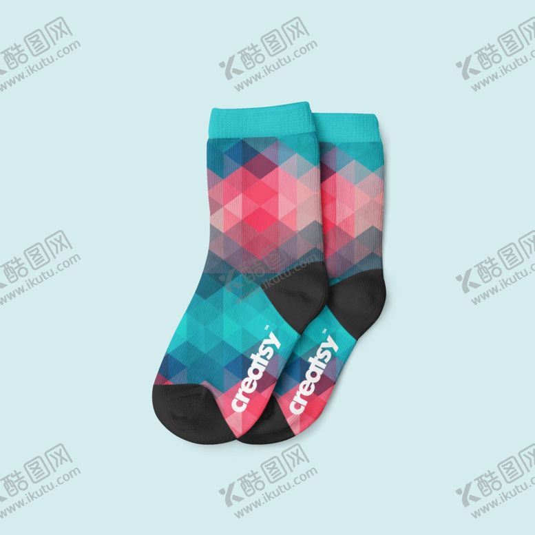 编号：92685509182234443664【酷图网】源文件下载-袜子样机效果图