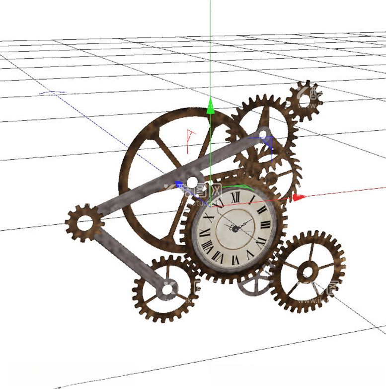 编号：56002802240813488651【酷图网】源文件下载-C4D模型钟表