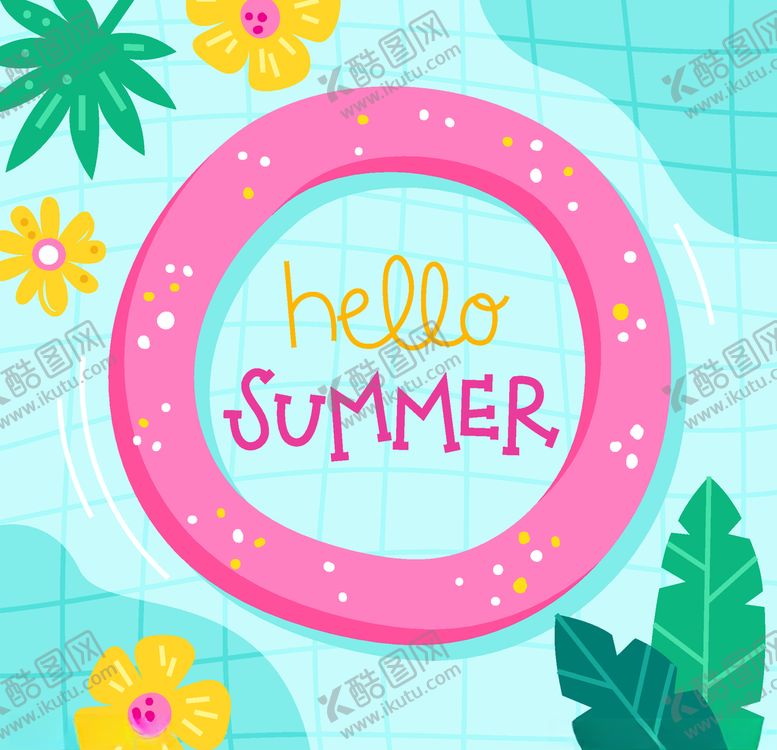 编号：80970910050927134122【酷图网】源文件下载-你好夏天英文字体设计