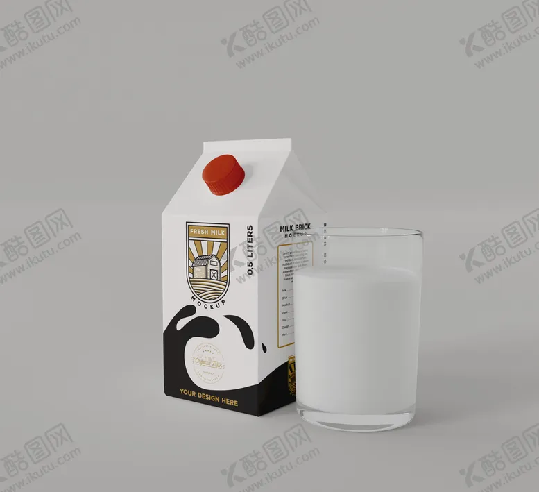 编号：43925109131429391704【酷图网】源文件下载-牛奶盒样机