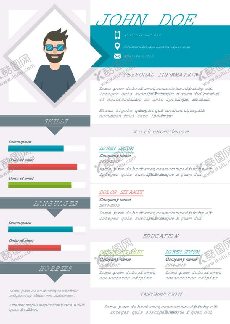 编号：49020809261818586887【酷图网】源文件下载-简历模板