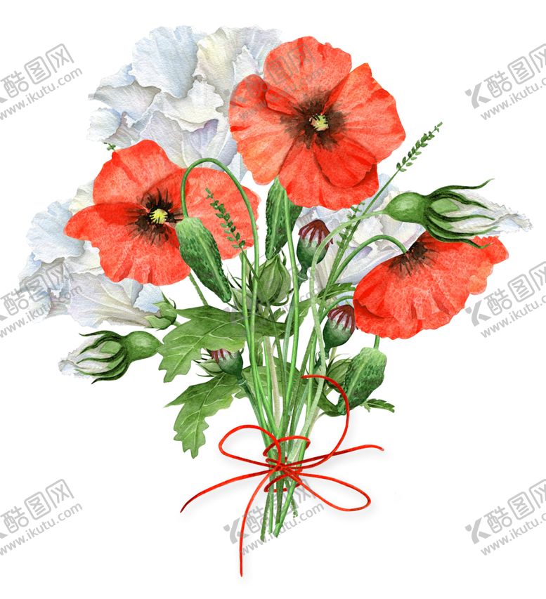 编号：78602010280702167905【酷图网】源文件下载-手绘花草牡丹花园元素素材