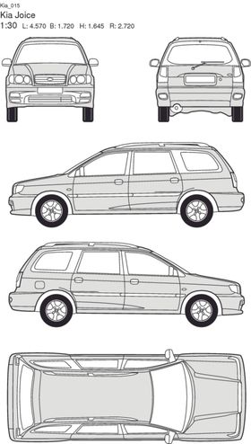手绘家用轿车