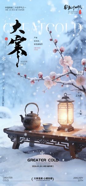 大寒节气海报