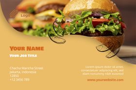 汉堡店名片