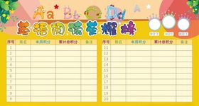 幼儿园积分榜荣耀榜